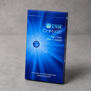 ESSE Change Mint Ice Blast 4mg packaging photographed for a format and packaging profile page