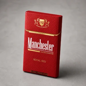 Manchester Royal Red packaging photographed for a format and packaging profile page