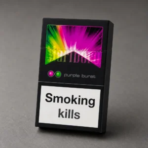 Marlboro Purple Burst packaging photographed for a format and packaging profile page