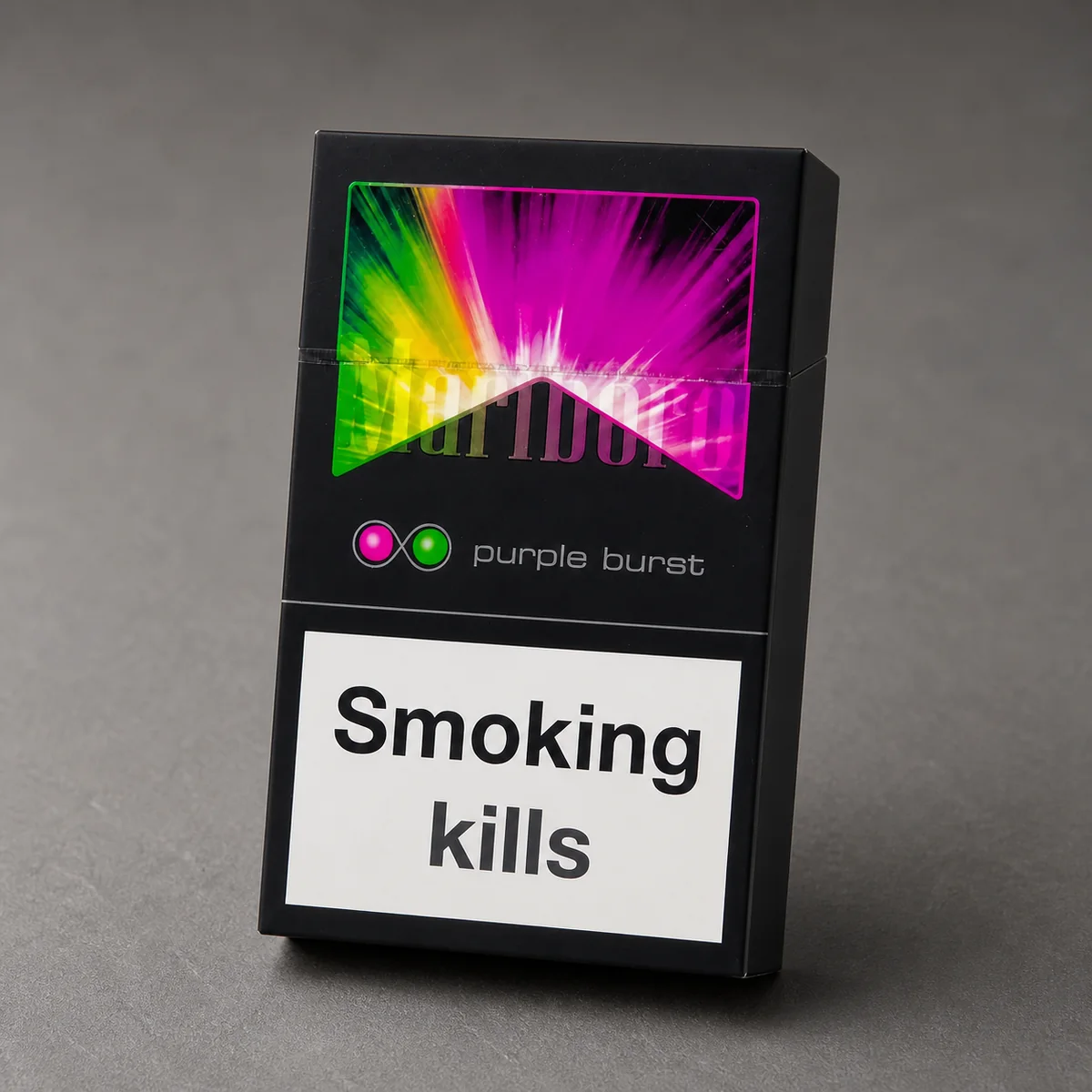 Marlboro Purple Burst packaging photographed for a format and packaging profile page